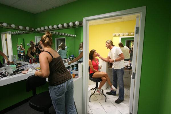Makeup and dressing rooms